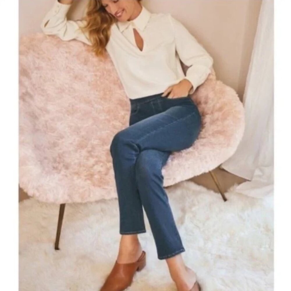Soft Surroundings Ultimate Denim Pull On Jeans M